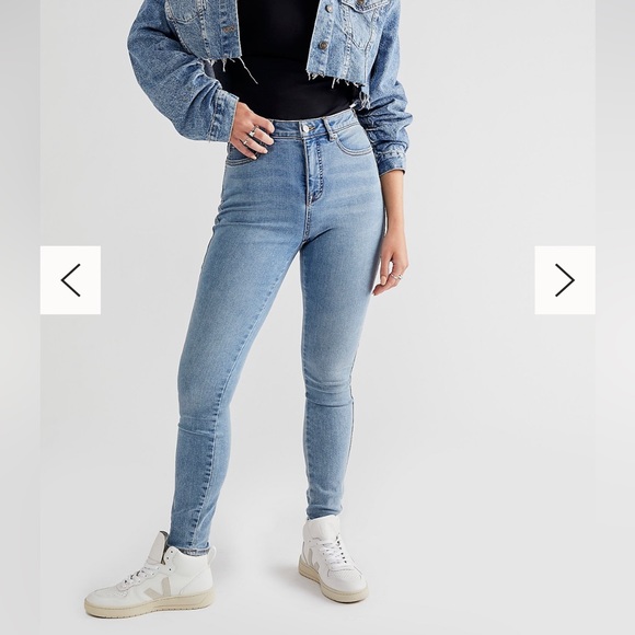 WE THE FREE Womens Blue Skinny Pants